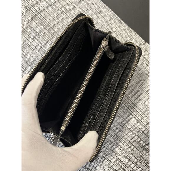 BVLGARI Be Zero One Leather/Canvas Zip Around Long Purse Wallet Black - Nice One - Picture 7 of 12